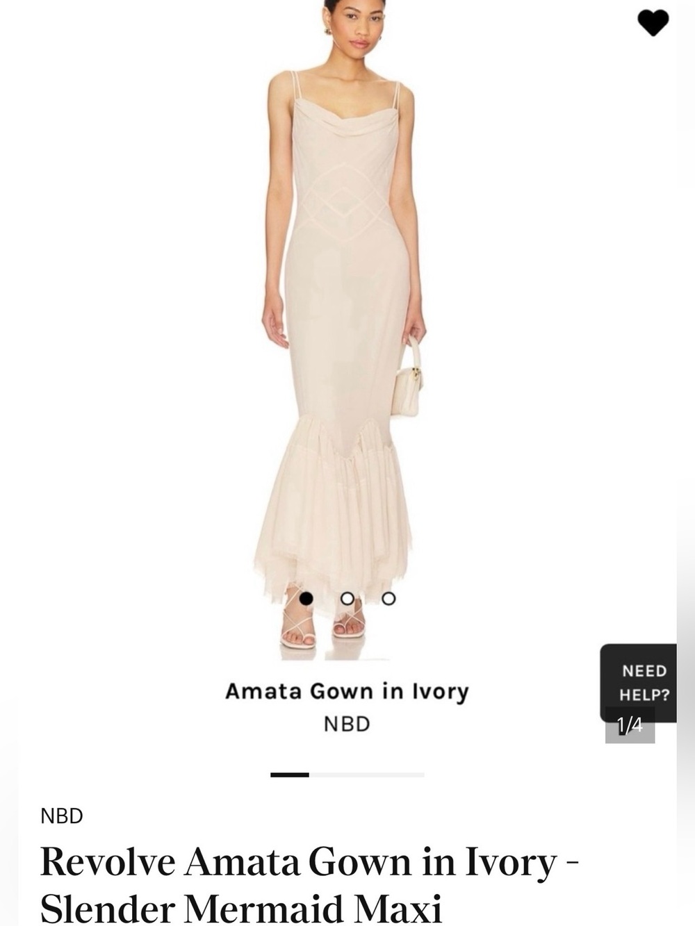 Revolve Amata Gown in Ivory - Slender Mermaid Maxi - Picture 5 of 5